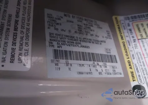 2007 Lincoln Navigator Ultimate from USA, damaged, VIN 5LMFU275X7LJ06923